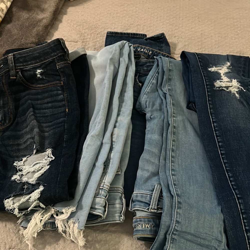 Five American Eagle Jeans Size 8